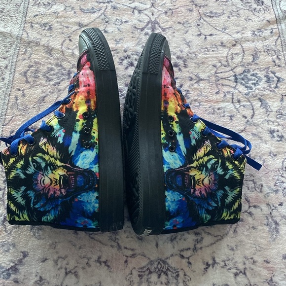 RAAD Tie Dye Converse (style) Size  women’s 10 Men 8.5 - Picture 3 of 8